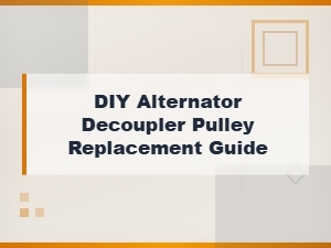 Diy Alternator Decoupler Pulley Replacement Guide for Similar Engine Noises